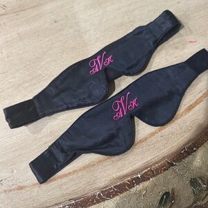 Pair of silk embroidered eye masks